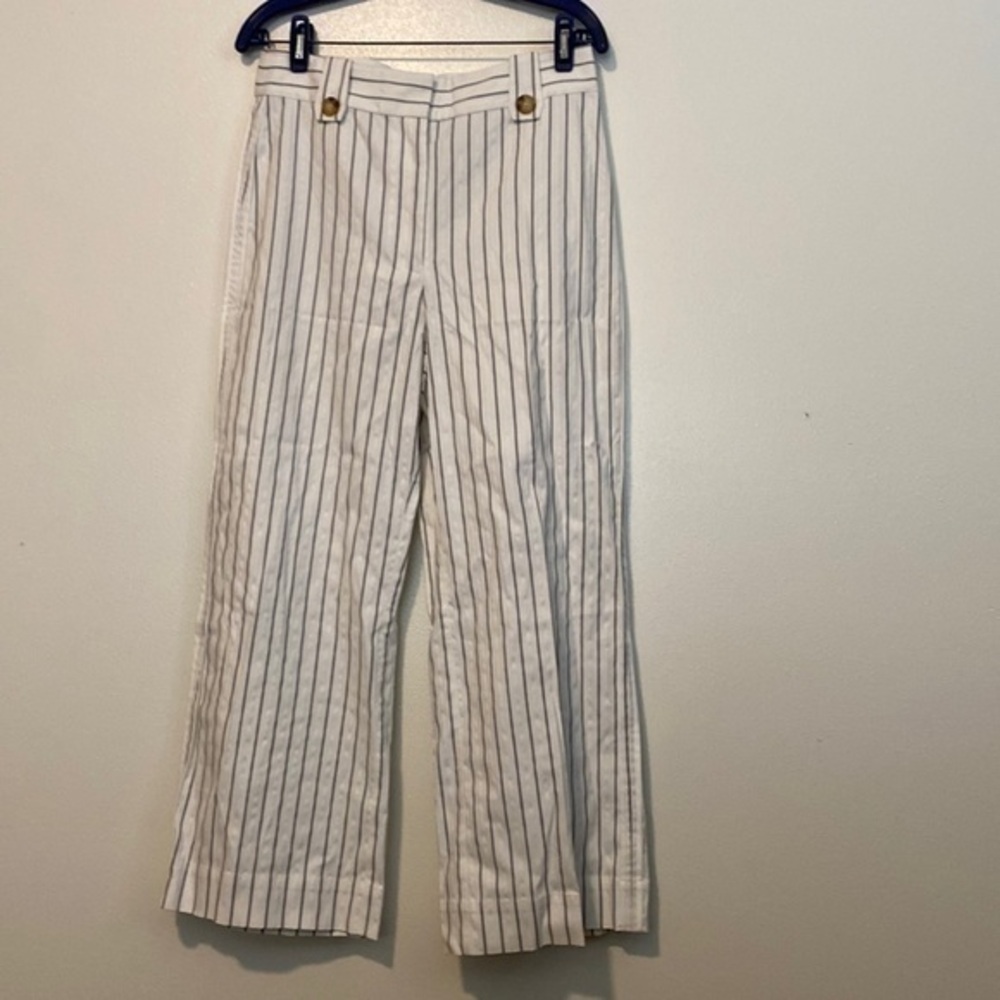 Derek LAM 10 CROSBY PinStripe Wide Leg Pants 8